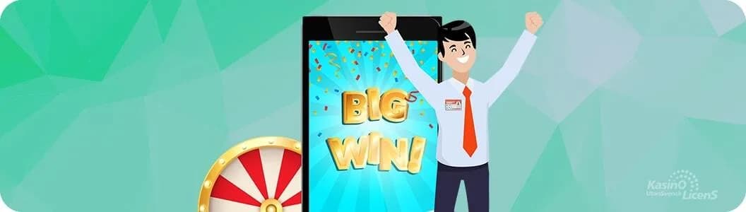 Storvinst i mobilen på casino med bankID