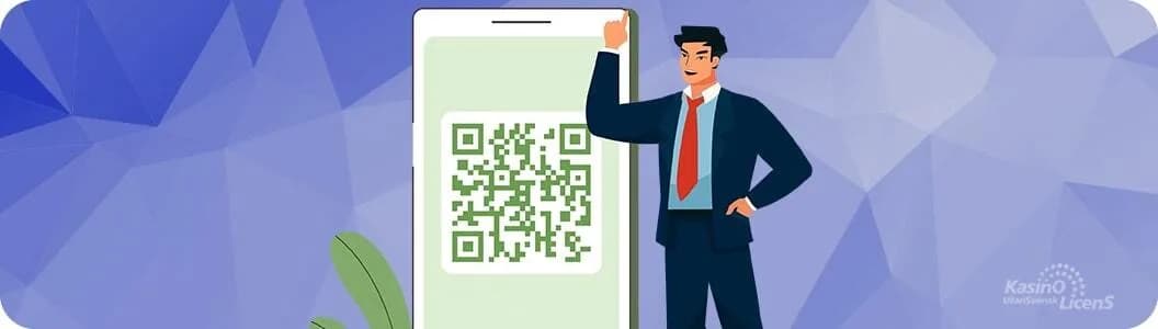 QR kod i mobilen på Swish casino