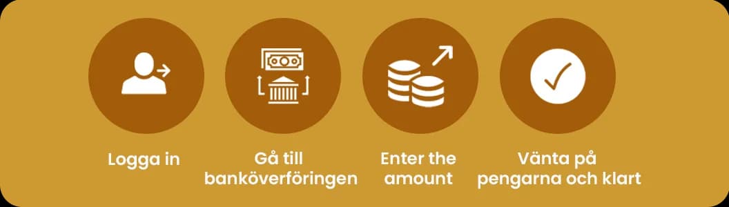 Snabbguide för insättningar med direkt banköverföring