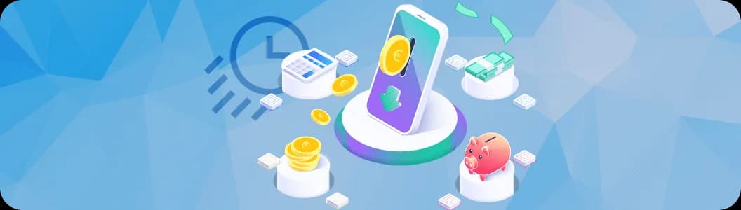Mobiltelefon och pengar för casino med snabba uttag